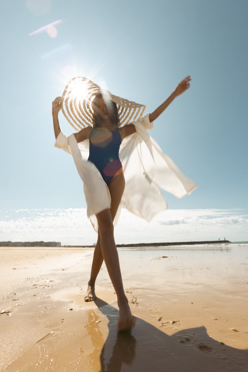 Girl on a Vilamoura's beautiful beache